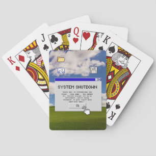 Lustiger IT-Ruhestands-Spielabend-Systemabschaltun Spielkarten
