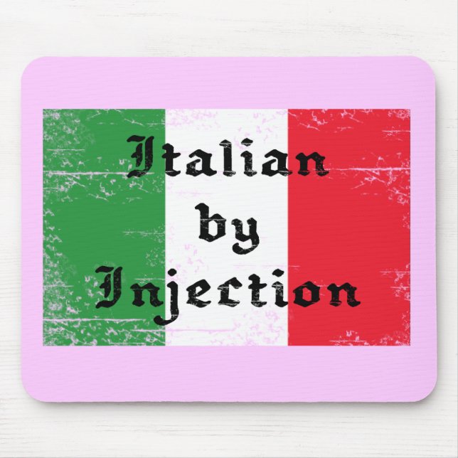 Lustiger Italiener durch Einspritzung Mousepad (Vorne)