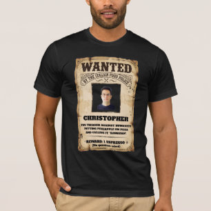 Lustiger Italienischer Lebensmittel-Polizei-Wanted T-Shirt