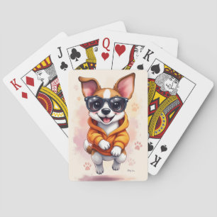 Lustiger Jack Russell Terrier Kawaii Hund Spielkarten