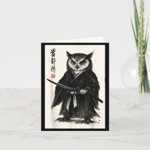 Lustiger japanischer Anime-Manga-Stil Samurai-Krie Karte