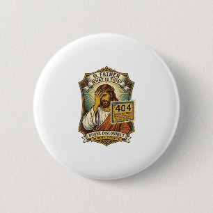 Lustiger Jesus 404 Error Web Entwickler Programmie Button