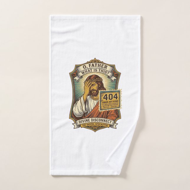 Lustiger Jesus 404 Error Web-Entwickler Programmie Handtuch (Handtuch)