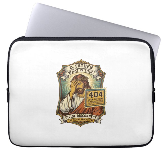 Lustiger Jesus 404 Error Web Entwickler Programmie Laptopschutzhülle (Vorderseite)