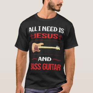 Lustiger Jesus Bassgitarre Gitarrist T-Shirt