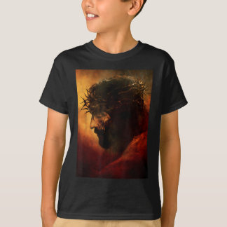 Lustiger Jesus Christus mit Dornenkrone Grafik T-Shirt