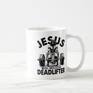 Lustiger Jesus Der ultimative Deadlifter Christlic Kaffeetasse