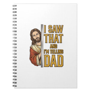 Lustiger Jesus Ich Sah Das Und Ich Erzähle Es Papa Notizblock