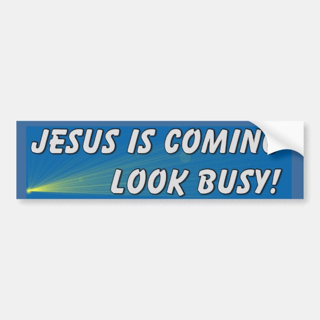 Lustiger Jesus ist kommendes Autoaufkleber-Auto Autoaufkleber (Vorne)