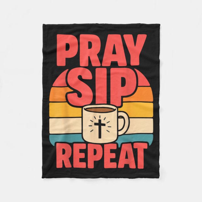 Lustiger Jesus Kaffee Christlicher Glaube Fleecedecke (Vorderseite)