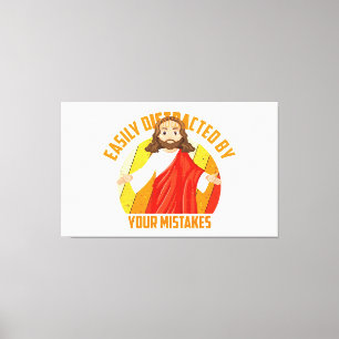 Lustiger Jesus Leinwanddruck