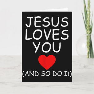 Lustiger Jesus liebt dich und ich auch Jesus Chris Karte