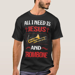 Lustiger Jesus Posaune Posaunist T-Shirt