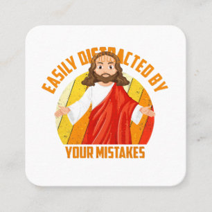 Lustiger Jesus Quadratische Visitenkarte