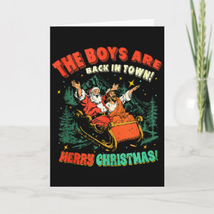 Lustiger Jesus Santa The Boys Are Back In Town Fro Karte