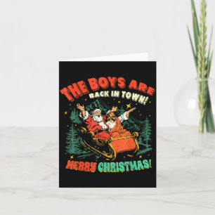 Lustiger Jesus Santa The Boys Are Back In Town Fro Karte