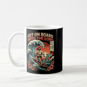 Lustiger Jesus Surft Christlicher Glaube Strandwel Kaffeetasse