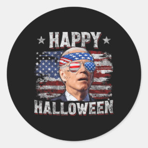 Lustiger Joe Biden 4. Juli Frohes Halloween Amerik Runder Aufkleber