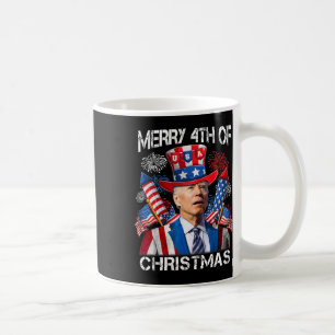 Lustiger Joe Biden Frohe 4. Weihnachten 4. Juli Kaffeetasse