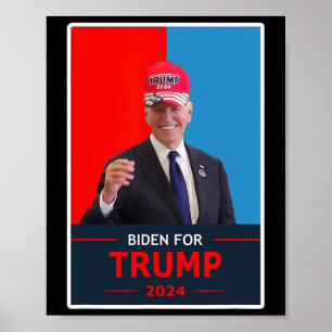 Lustiger Joe Biden Für Trump 2024 Wahl Trage Ein T Poster
