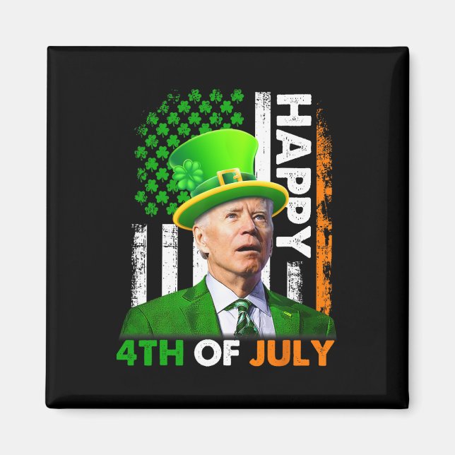 Lustiger Joe Biden St Patricks Day Frohe 4. Juli  Magnet (Vorne)