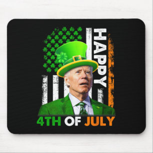 Lustiger Joe Biden St Patricks Day Frohe 4. Juli  Mousepad