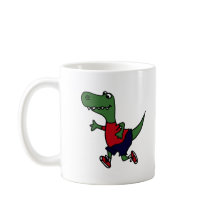 Lustiger Joggen Trex Dinosaurier