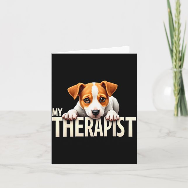 Lustiger Jrt-Welpe Mein Therast Jack Russell Terri Karte (Vorderseite)
