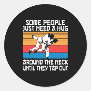 Lustiger Judo Jiu Jitsu Martial Arts Humor  Runder Aufkleber