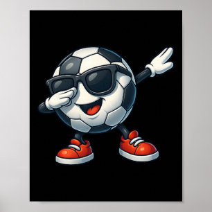 Lustiger Junge Dabbing Fußball Ll Für Kinder Mädch Poster
