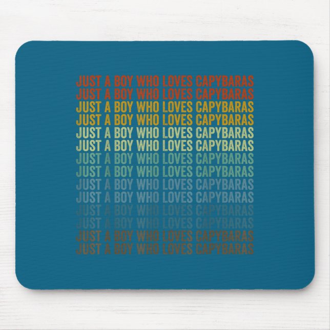 Lustiger Junge liebt Capybaras Capybara Mousepad (Vorne)