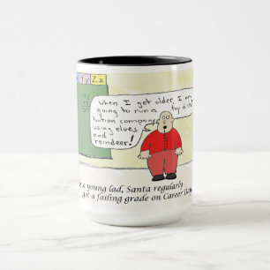 Lustiger junger Weihnachtsmann-Becher Tasse