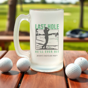 Lustiger Junggesellenabschied Golf Letztes Loch, d Mattglas Bierglas