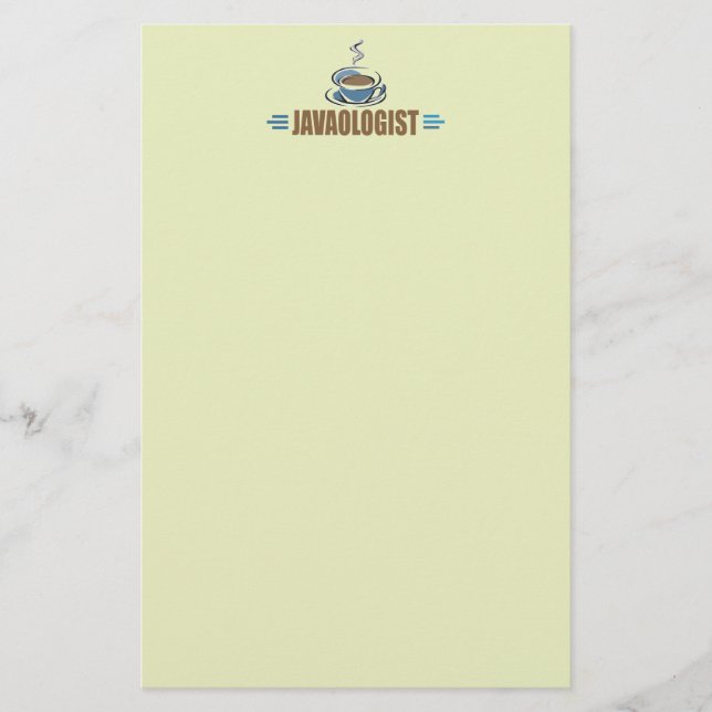 Lustiger Kaffee Briefpapier (Vorderseite)