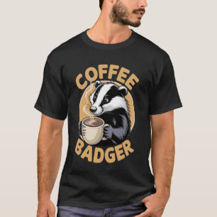 Lustiger Kaffee Dachs trinkt Kaffee Latte & Espres T-Shirt