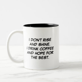 Lustiger Kaffee Humor Arbeitskollege Zitat Minimal Zweifarbige Tasse