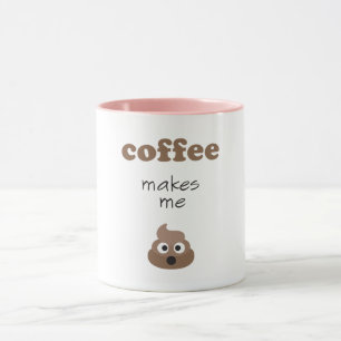 Lustiger Kaffee lässt mich emoji Phrase kacken Tasse