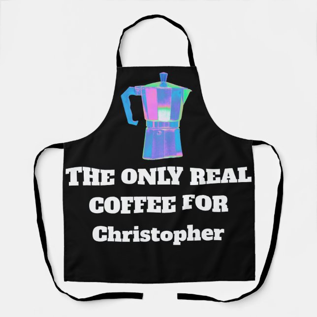 Lustiger Kaffee Snob Benutzerdefinierter Name Der  Schürze (Vorderseite)
