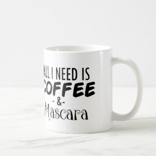 Lustiger Kaffee u. Wimperntusche Kaffeetasse