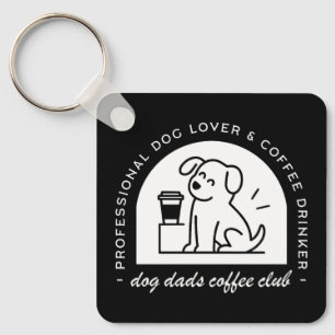 Lustiger Kaffeeliebhaber-Club für Hundepapas Schlüsselanhänger