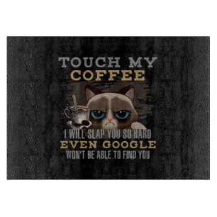 Lustiger Kaffeeliebhaber - Katzen Humor Schneidebrett
