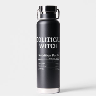 Lustiger Kaffeeliebhaber Politischer Humor Hexe Fe Trinkflasche