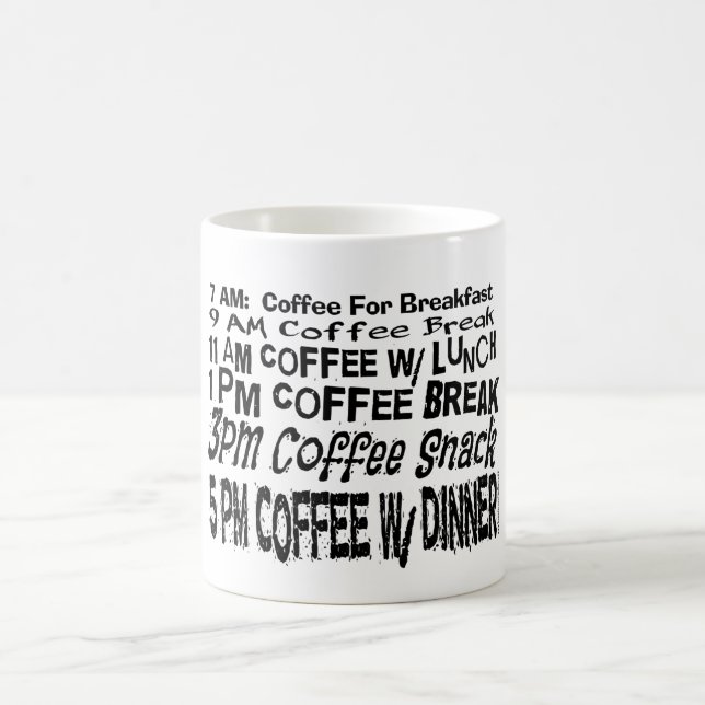 Lustiger Kaffeepausenplan Kaffeetasse (Mittel)