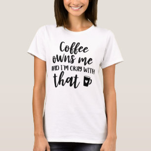 Lustiger Kaffeeverrückter Koffeinsucht Latte Liebh T-Shirt