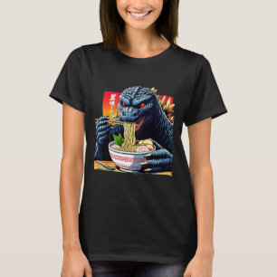 Lustiger Kaiju, der Ramen isst, japanischer Monste T-Shirt