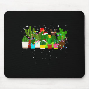 Lustiger Kaktus-Weihnachtsbaum Mousepad