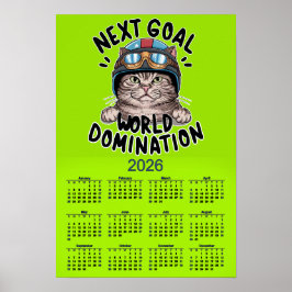 LUSTIGER KALENDER 2026 NÄCHSTER HALT WELTHERRSCHAF POSTER