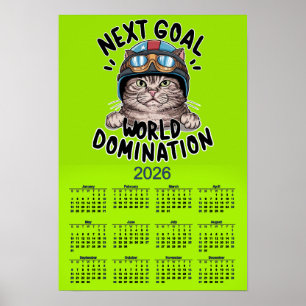 LUSTIGER KALENDER 2026 NÄCHSTER HALT WELTHERRSCHAF POSTER