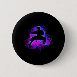 Lustiger Kampfsport Grafik Männer Button