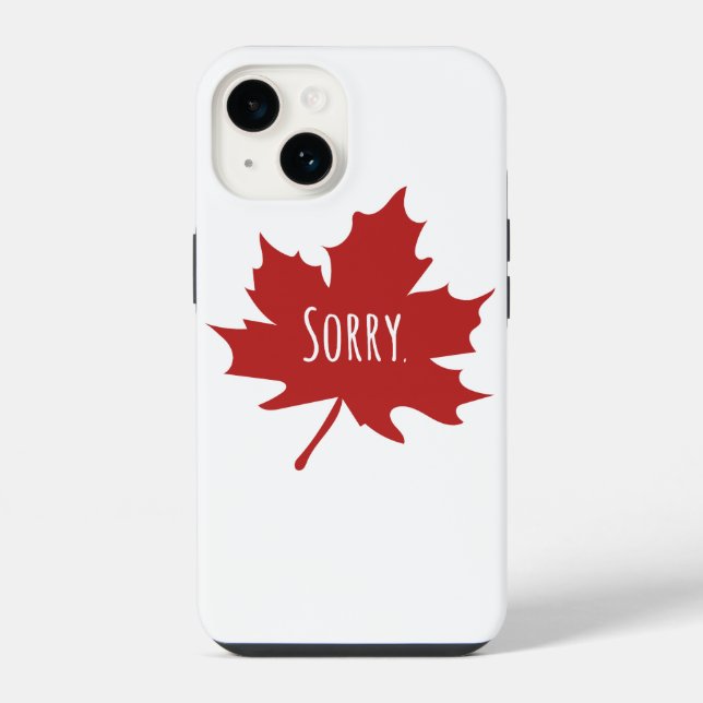 Lustiger Kanadier iPhone 14 Hülle (Rückseite)